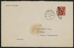 Envelope, October 29, 1904, Theodore Roosevelt to James Jeffrey Roche