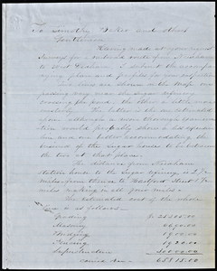 Letter to Timothy Baker and others