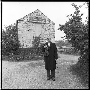 Lawrence Montague, traditional fiddler from Co. Tyrone. Portraits taken outside Downpatrick Folk Club on May 8th, deceased