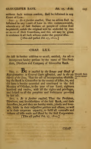 1809 Chap. 0071. An Act, In Farther Addition To An Act, Entitled, An Act To Incorporate Sundry Persons By The Name Of The President, Directors And Company Of Gloucester Bank.