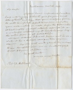 Benjamin Silliman letter to Edward Hitchcock, 1843 November 16