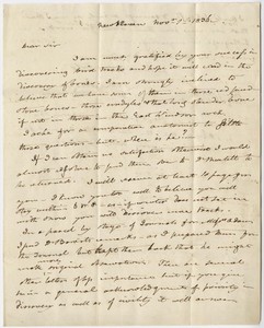 Benjamin Silliman letter to Edward Hitchcock, 1836 November 1
