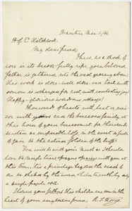 Richard Salter Storrs letter to Edward Hitchcock, Jr., 1864 March 1