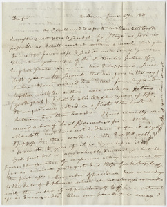 Benjamin Silliman letter to Edward Hitchcock, 1831 June 27
