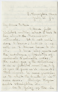 Edward Hitchcock, Jr. letter to Edward Hitchcock, 1861 July 16