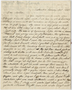 Edward Hitchcock, Jr. letter to Orra White Hitchcock, 1844 April