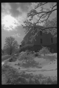 Photographs of campus with snow, 1994 January