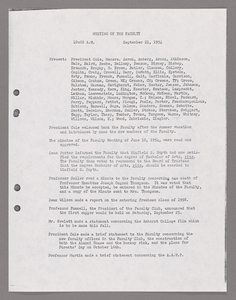 Amherst College faculty meeting minutes and Committe of Six meeting minutes 1954/1955