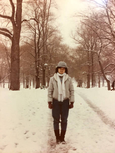 First snow picture in Boston