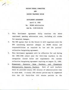 The start of something big--SEIMS arbitration, precursor to obtaining planning and development periods for elementary teachers