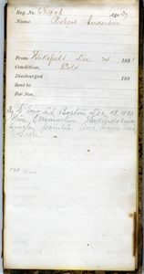 Tewksbury Almshouse Intake Record: Anderson, Robert