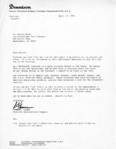 Letter to Mr. Dennis Kanin from Glenn M. Cooper