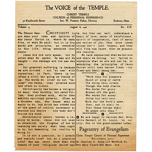 The voice of the temple