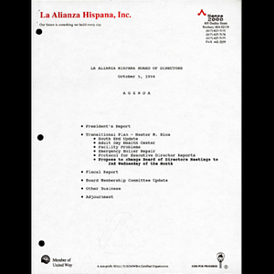 Meeting materials for October 1994