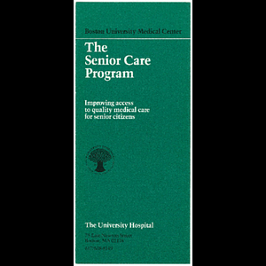 Brochure for the Boston University Medical Center Senior Care Program