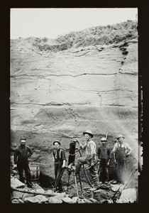 Men working in a quarry, Shrewsbury, Massachusetts