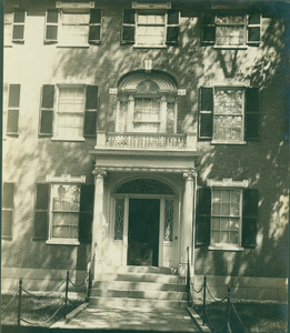 Exterior view of the Emmerton House, front entrance, Salem, Mass., undated
