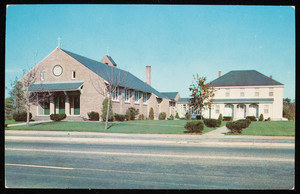 Postcard of Saint Margaret's Roman Catholic Church and Rectory, Buzzards Bay, Cape Cod, Mass., 1964.