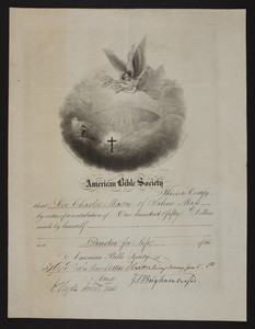 American Bible Society certificate