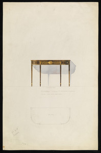 "Serving Table of Mahogany and Maple"