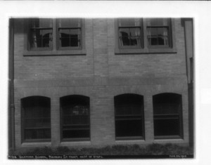 Volkmann School, Newbury St. front, west of steps