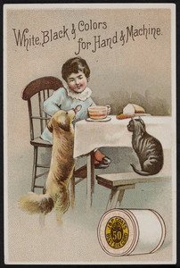 Trade card for J. & P. Coats' Best Six Cord Thread 50, J. & P. Coats, location unknown, 1887