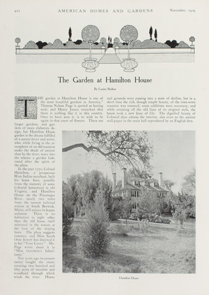American homes and gardens, vol. VI, no. 11, November 1909, Munn & Co., New York