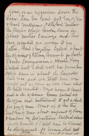 Thomas Lincoln Casey Notebook, February 1890-May 1891, 93, going on an excursion down the