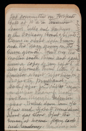 Thomas Lincoln Casey Notebook, November 1894-March 1895, 011, Sub committee on [illegible]
