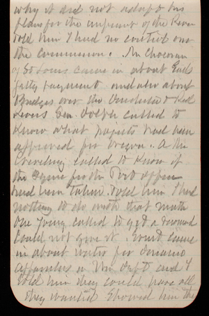 Thomas Lincoln Casey Notebook, October 1890-December 1890, 20, why it did not adapt his