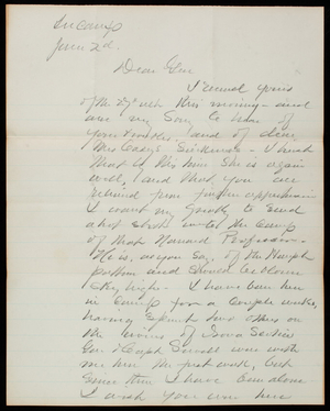 [William P.] Frye to Thomas Lincoln Casey, June 2, 1895