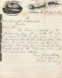 Letter from C. E. Dyke to Leverett Saltonstall, 11 January 1877