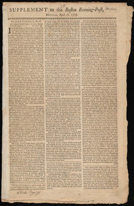 Supplement to the Boston Evening-Post, 18 April 1768