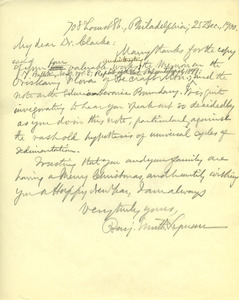 Letter from Benjamin Smith Lyman to John Mason Clarke