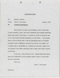 Memorandum from Mark H. McCormack to Edward J. Keating