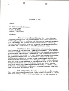 Letter from Mark H. McCormack to Peter Townsend