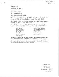 Memorandum from Hughes Norton to Peter German