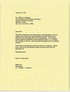 Letter from Mark H. McCormack to Philip E. Beekman