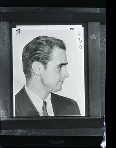 Howard Hughes: studio portrait in profile