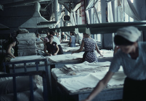 Women workers in a cotton textile factory