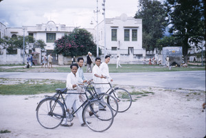 Men with bicycles in Kathmandu