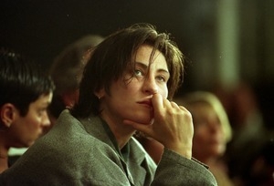 K.D. Lang watching the show, New York City Fashion Week