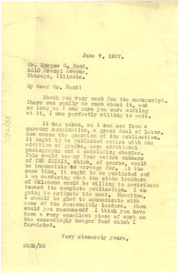 Letter from W. E. B. Du Bois to H. M. Bond