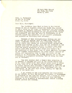 Letter from W. E. B. Du Bois to L. Homburger