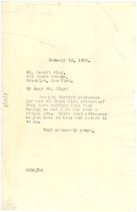 Letter from W. E. B. Du Bois to Robert Elzy