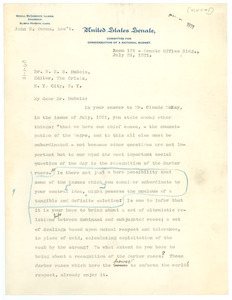 Letter from John H. Owens to W. E. B. Du Bois