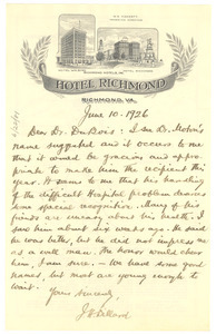 Letter from J. H. Dillard to W. E. B. Du Bois