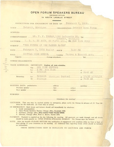 Open Forum Speakers Bureau engagement instruction form - Digital ...