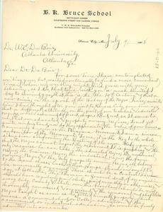Letter from T. W. H. Williams to W. E. B. Du Bois