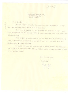 Letter and envelope from George B. Murphy to Shirley Graham Du Bois